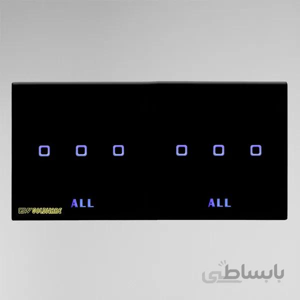 مشخصات و خرید کلید لمسی شش پل ACE گلدور