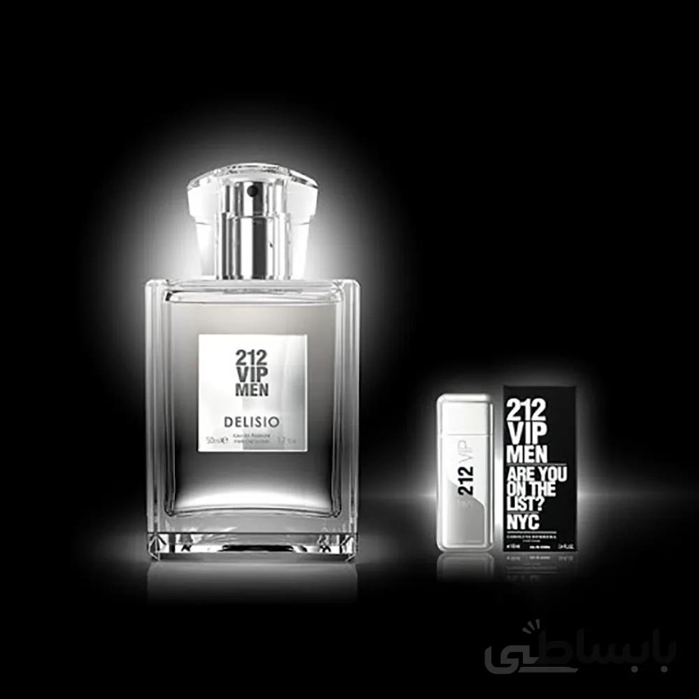 ادو پرفیوم مردانه دلیسیو Delisio مدل ۲۱۲ VIP MEN حجم 50میلی لیتر ا Delisio 212 vip men
