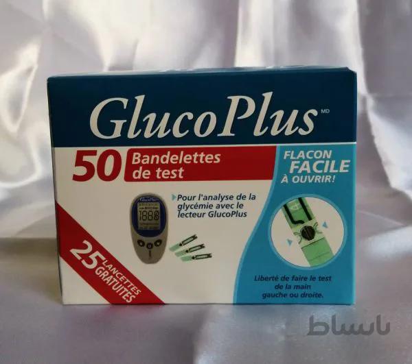 نوار تست قندخون گلوکو پلاس 50 عددی ا Glucoplus Glucose Test Strips 50 Numbers