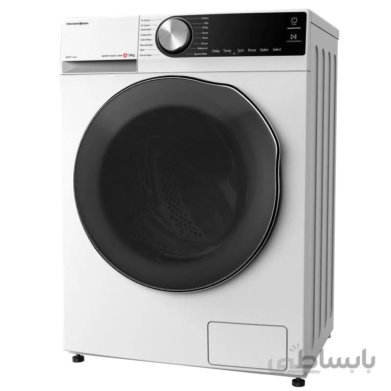 ماشین لباسشویی پاکشوما 8 کیلویی مدل TFB-85401 WT ا PAKSHOMA WASHING MACHINE TFB-85401 WT 8 KG