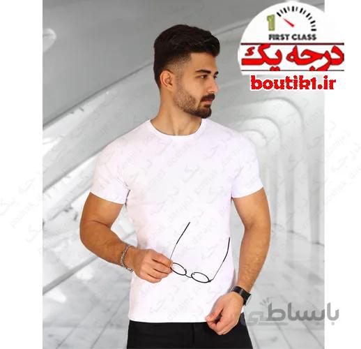 تیشرت تام تیلور یقه گرد ساده سفید