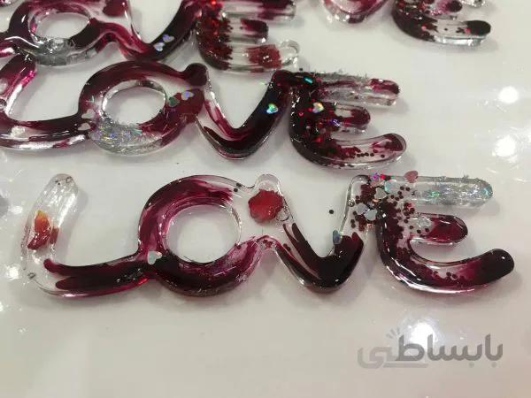 کلمه Love کریستالی رزینی دست ساز