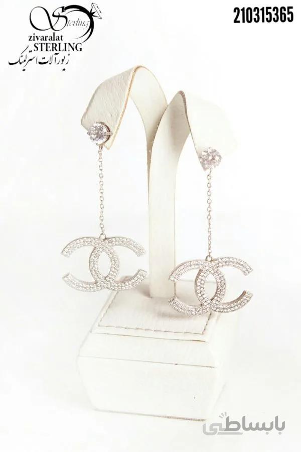 گوشواره نقره طرح چنل