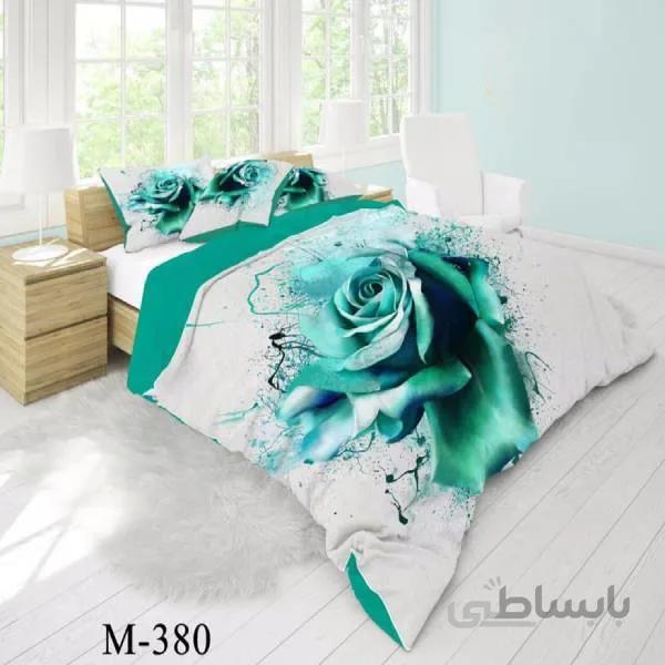 روتختی سه بعدی ساتن ابریشم ترک طرح گلدار کد M 380
