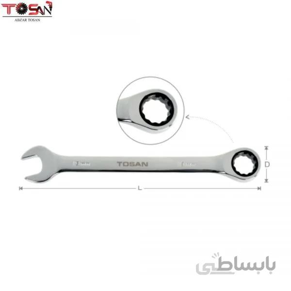 آچار یک سر رینگ دنده ای سایز 19