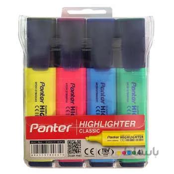ماژیک علامت گذار 4 رنگ پنتر مدل CH511WP4