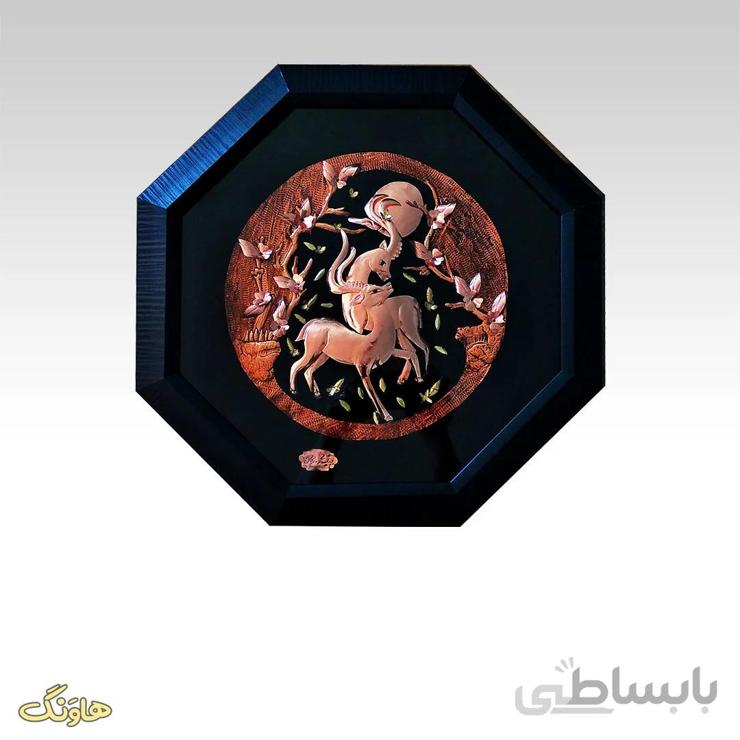 تابلو غزال معرقکاری H003