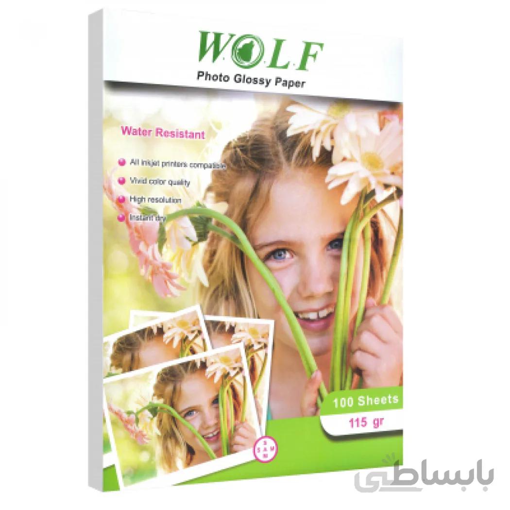 کاغذ گلاسه ولف 115 گرمی ا PHOTO CLOSSY PAPER WOLF A4