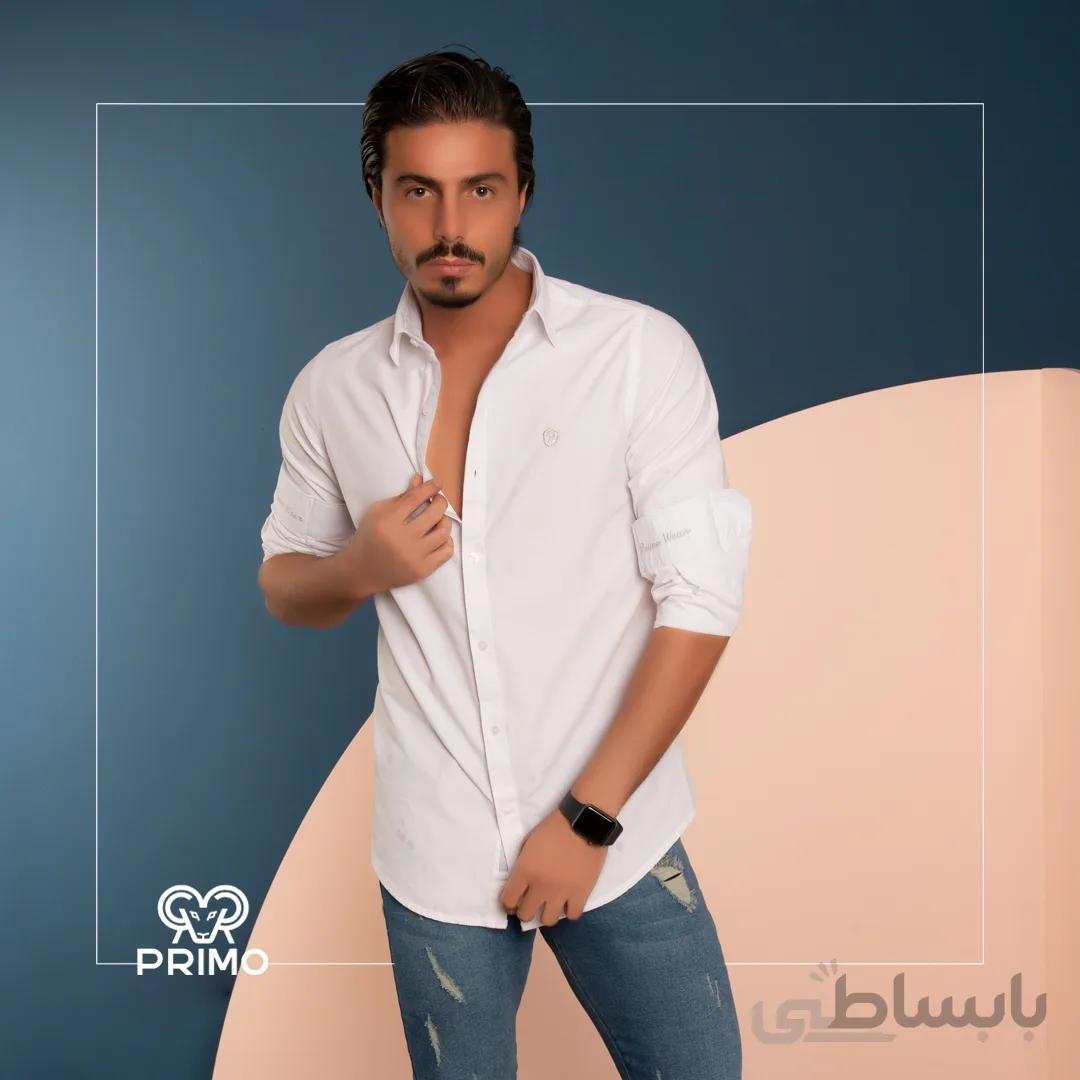 پیراهن پنبه مردانه مدل آستین بلند ساده 236301