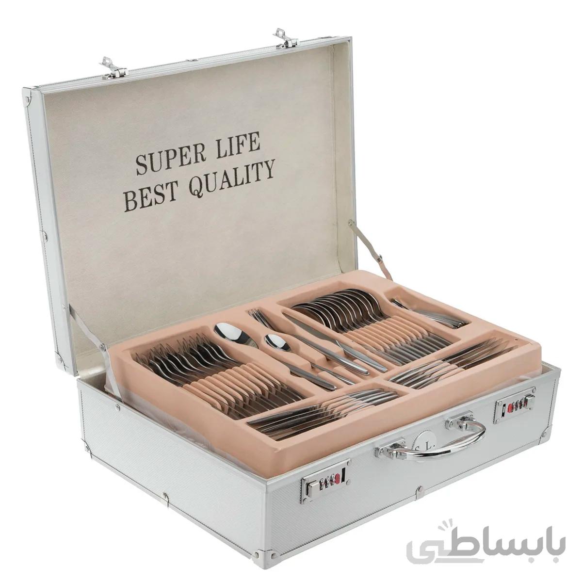سرویس قاشق و چنگال 128 پارچه سوپر لایف کد 401