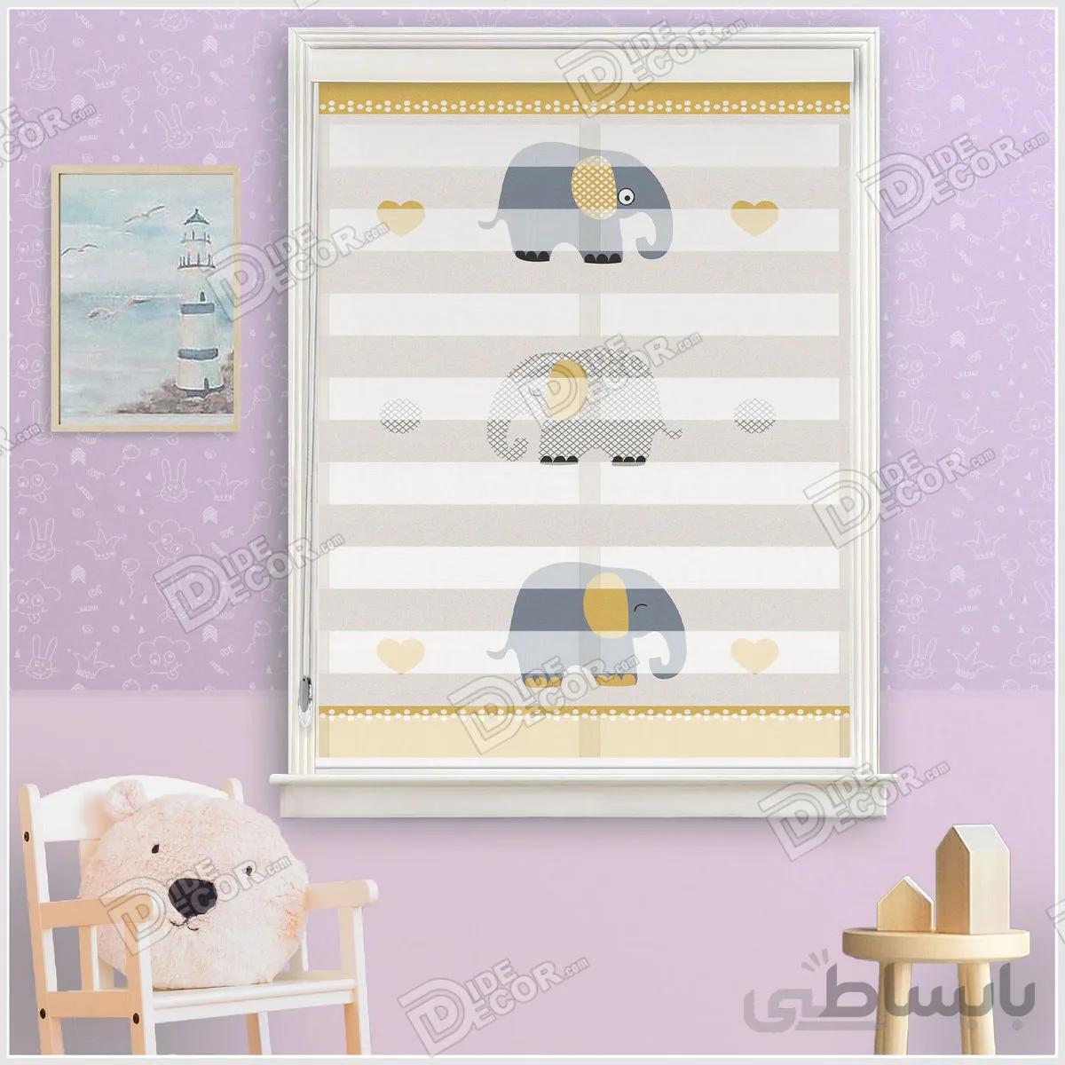 پرده زبرا چاپی کودک کد ZKP-25