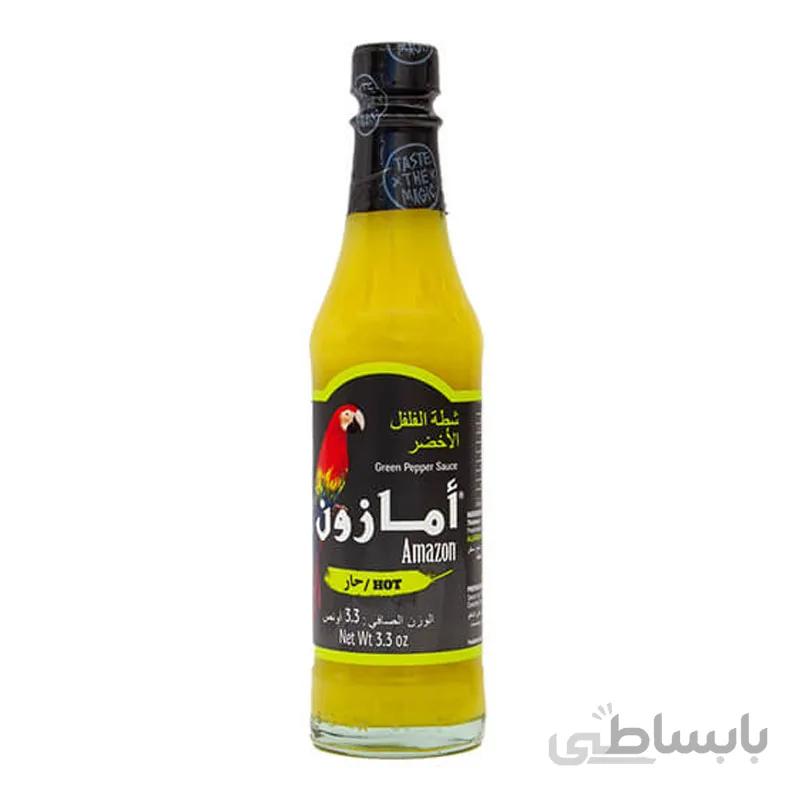 سس فلفل سبز تند آمازون حجم 100 میل