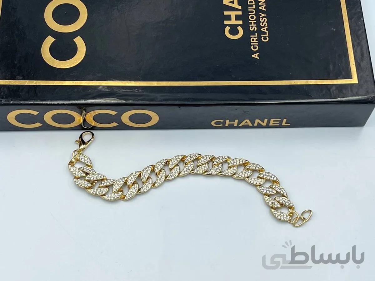 دستبند تمام نگین کارتیر با ضخامت 1.3 میلی متر در دو رنگ