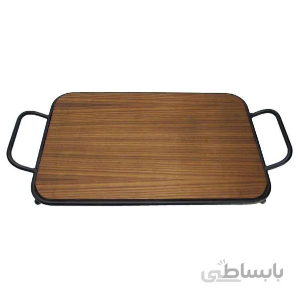 سینی مستطیل چوب و فلز اوک