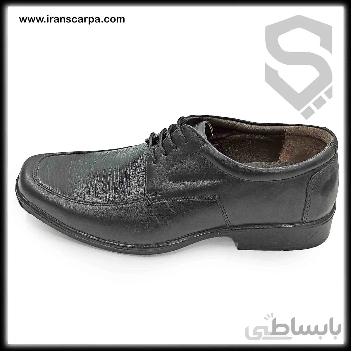 کفش چرم مردانه مدل ساتو بندی