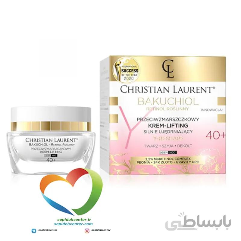 کرم جوان کننده و سفت کننده قوی صورت +40 کریستین لورنت Christian Laurent حجم 50 میلی لیتر