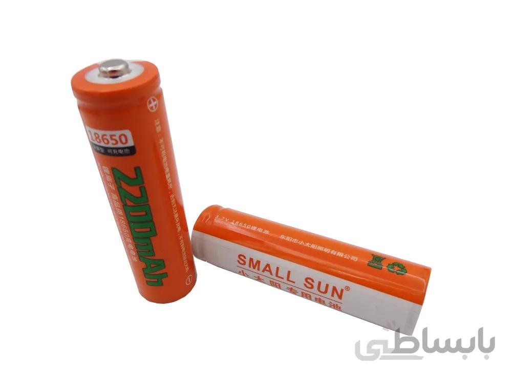 باتری لیتیوم یون 3.7v سایز 18650 2200mAh مارک Small Sun نارنجی