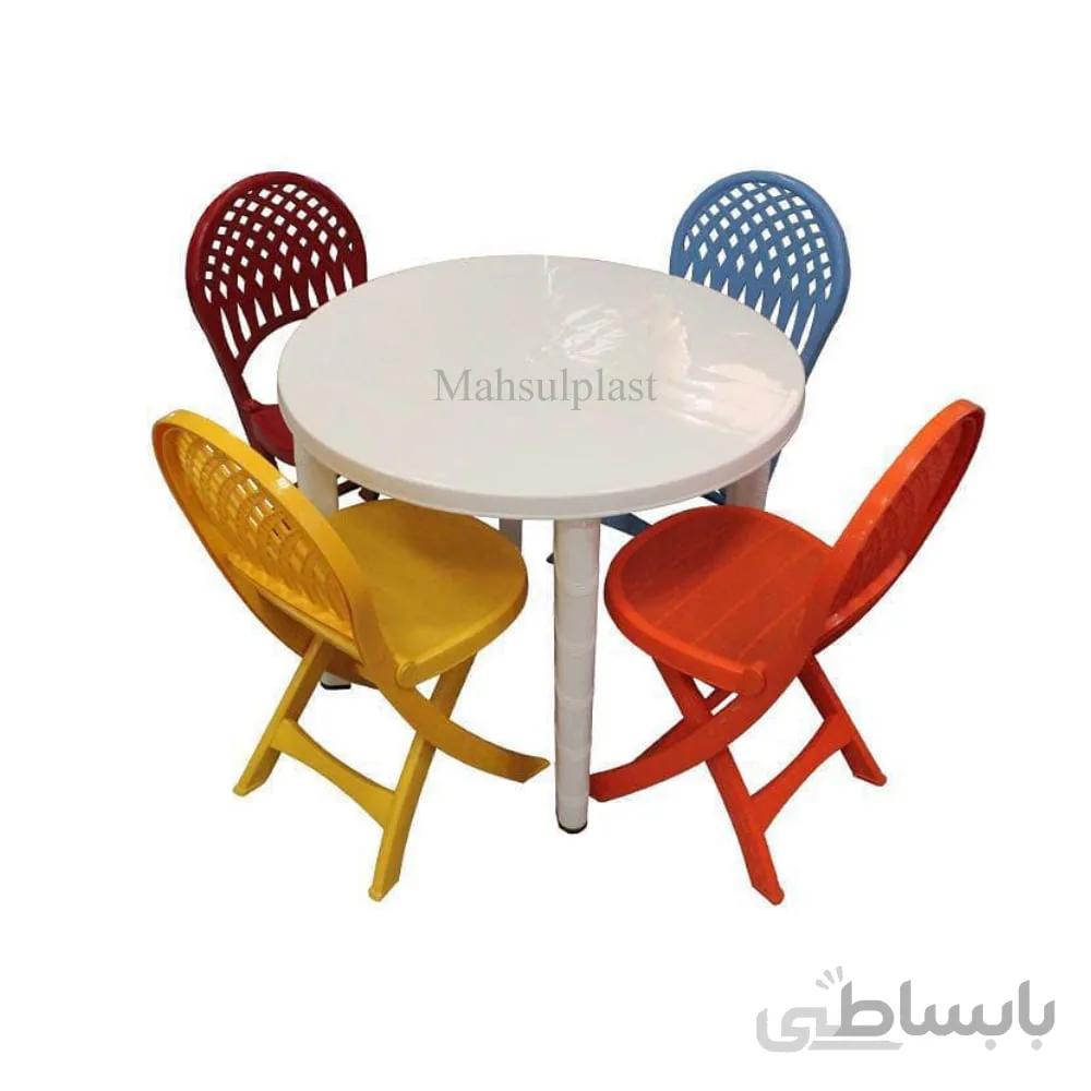 ست میز و صندلی چهار نفره ناصر پلاستیک کد 822 857
