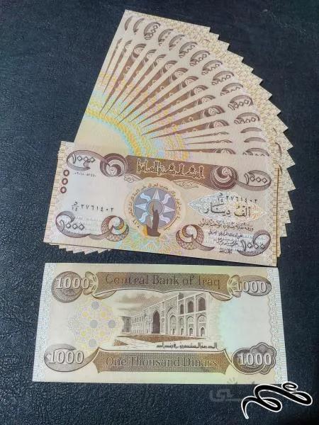 ۱۰ برگ ۱۰۰۰ دینار عراق ۲۰۱۸ بانکی و بسیار زیبا ویژه همکار
