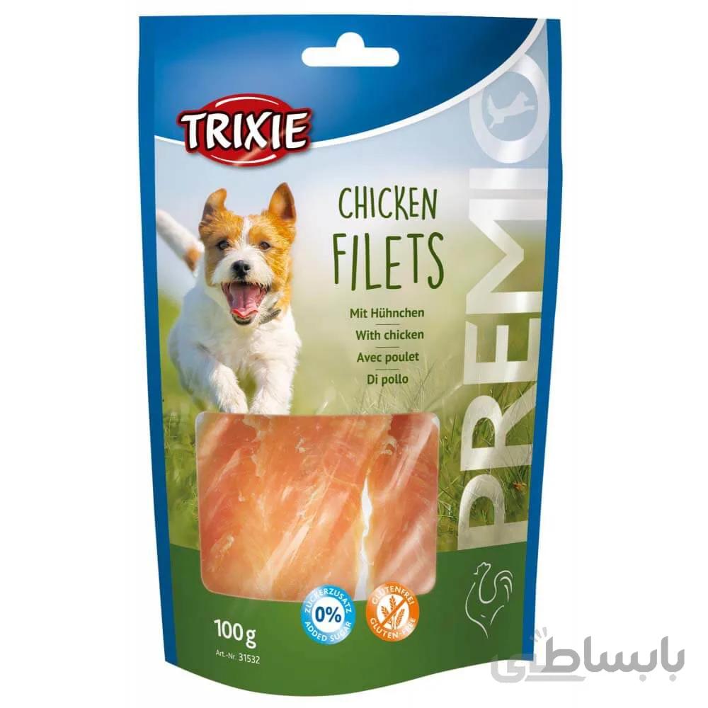 تشویقی سگ تریکسی مدل Chicken Fillets وزن 100 گرم ا Trixie Chicken Fillet Treat for Dog 100g