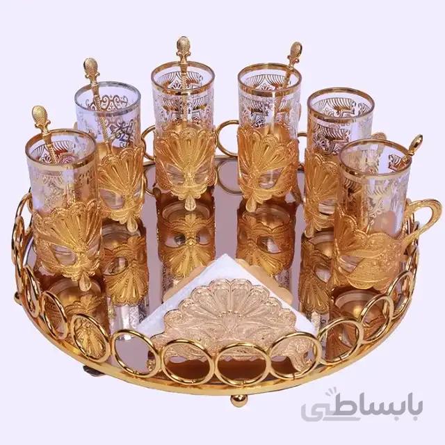سینی آینه ای سالی نو بیضی طرح المپیک