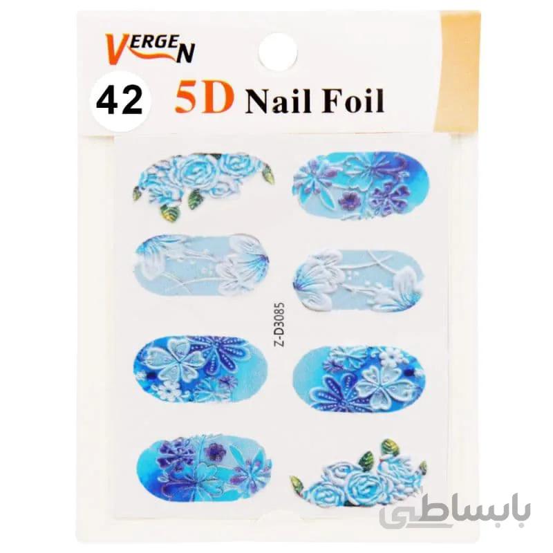 برچسب ناخن 5D ورگن سری GS125 مدل 42