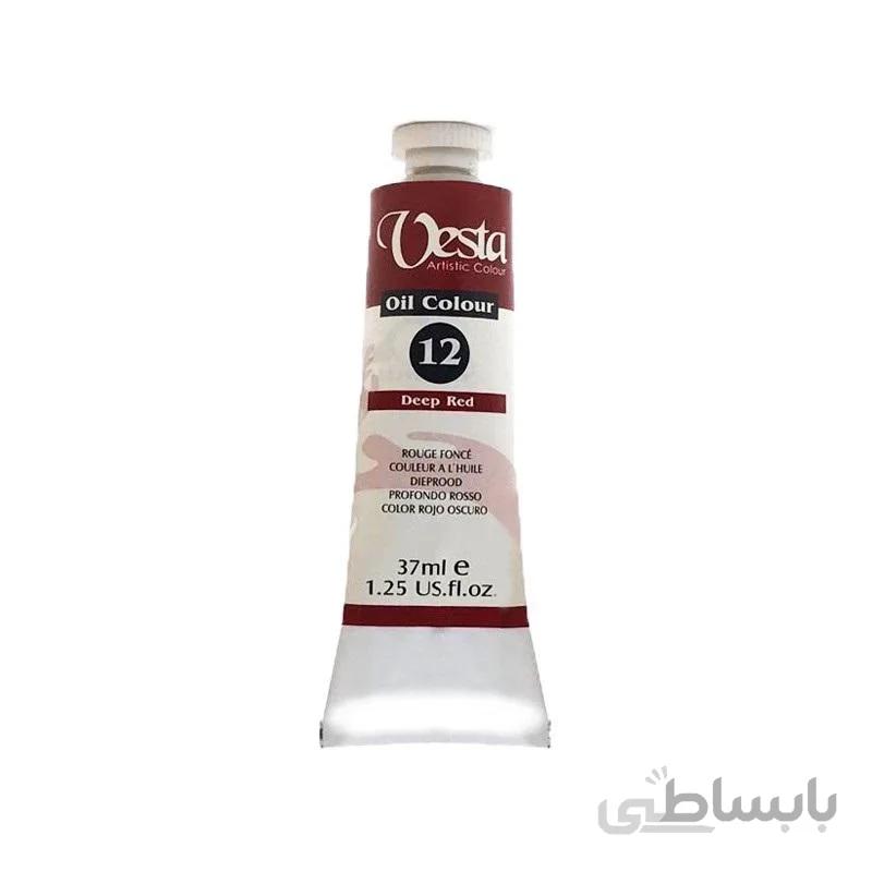 رنگ روغن وستا Deep Red 12 حجم 37 میل