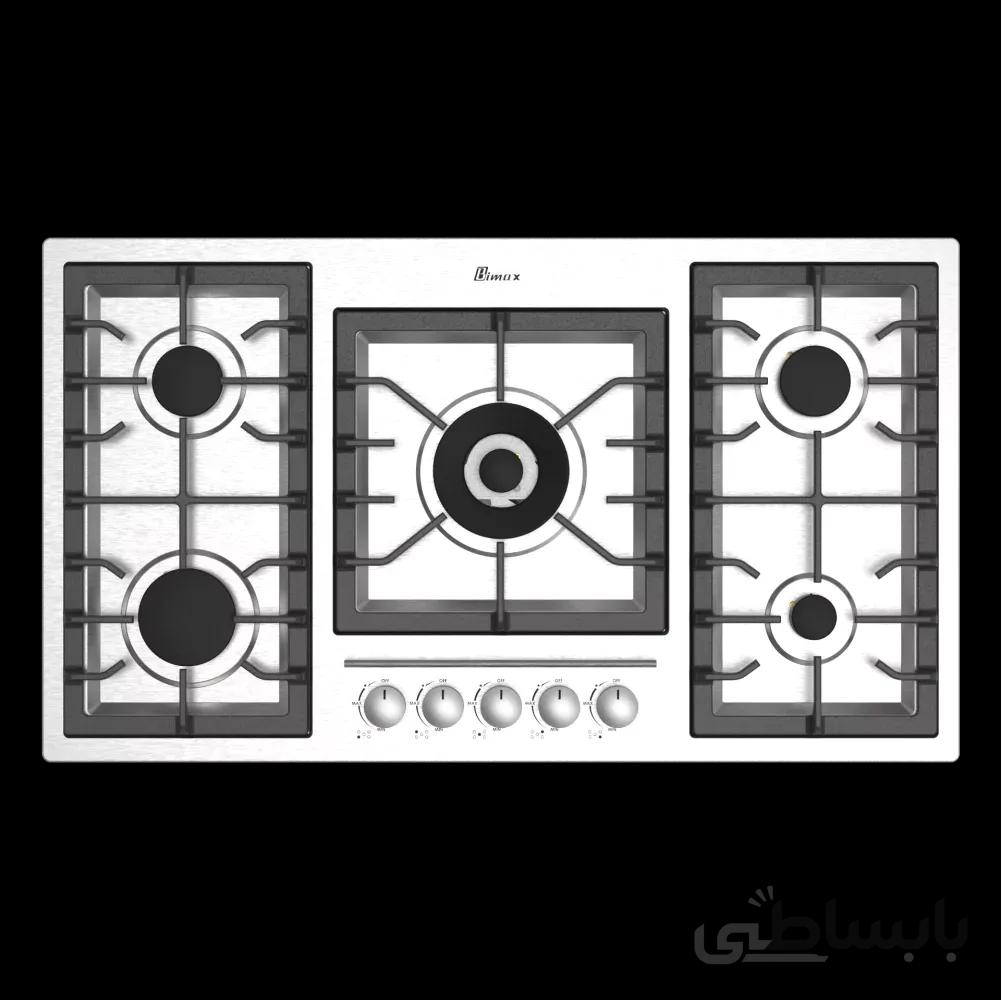 اجاق گاز صفحه ای استیل بیمکث مدل 0012 ا ابعاد اجاق گاز : 510 * 860 میلیمتر