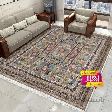 فرش ماشینی مشهد طرح 802011 کرم