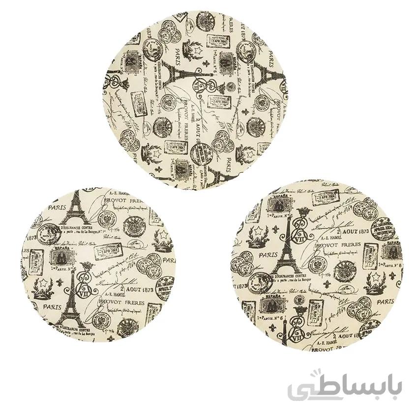 دمکن 3 تکه بدون کش رزین تاژ چاپی طرح ایفل