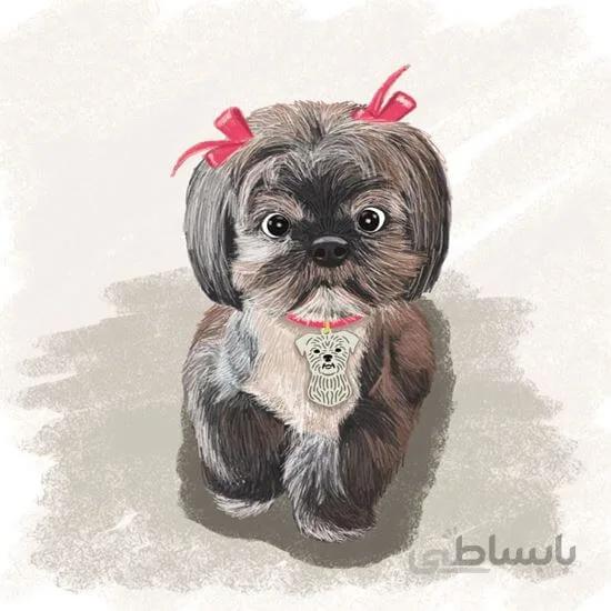 اویز قلاده استیل طرح سگ نژاد 22 کد CD 22 ا Steel Tag Dog Breed 22 Model CD-22