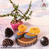 پاپوش بافتنی نیم بوت کودک ( کد 30413 )