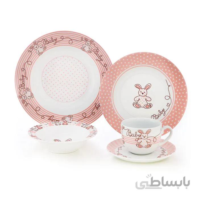 سرویس چینی زرین 1 نفره کودک بانی (5 پارچه) ا Zarin Iran ItaliaF Bunny 5 Pieces Porcelain Kid Dinnerware Set