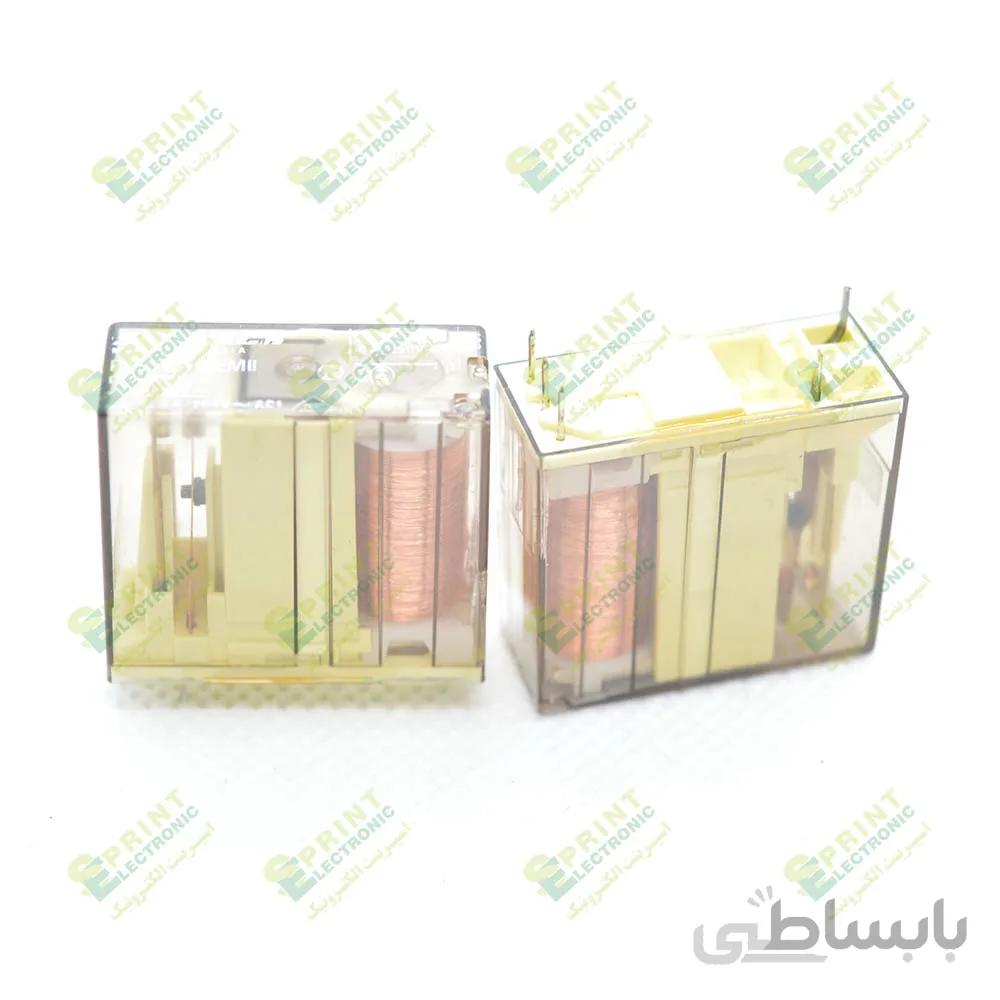 رله 24 ولت کتابی لچ 2 بوبین 5 پایه 8 آمپر SCHRACK RP431024REM