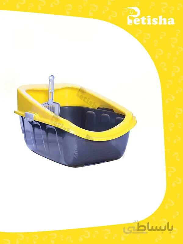 ظرف خاک لبه دار گربه جورج با بیلچه