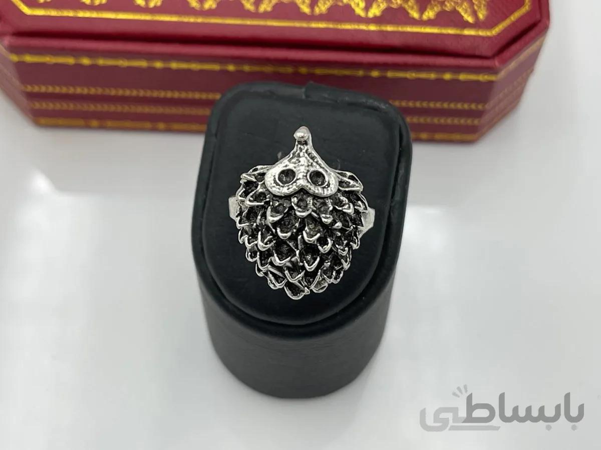 انگشتر ورشو طرح جغد برجسته فری سایز