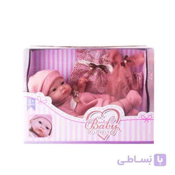 اسباب بازی عروسک نوزاد با چهره ی طبیعی Baby so lovely کد No.88p