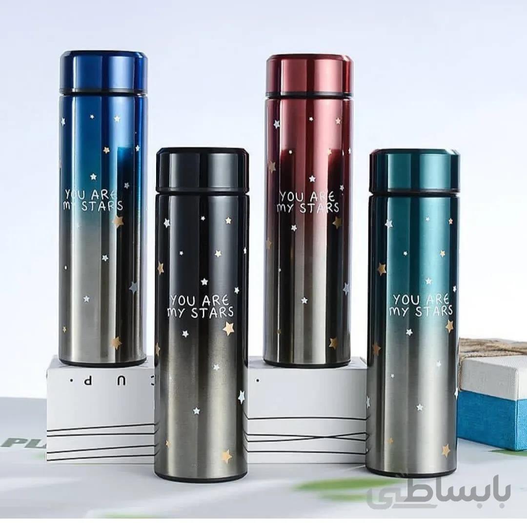 فلاسک یک نفره دماسنج دار 0.5 لیتر - سبز