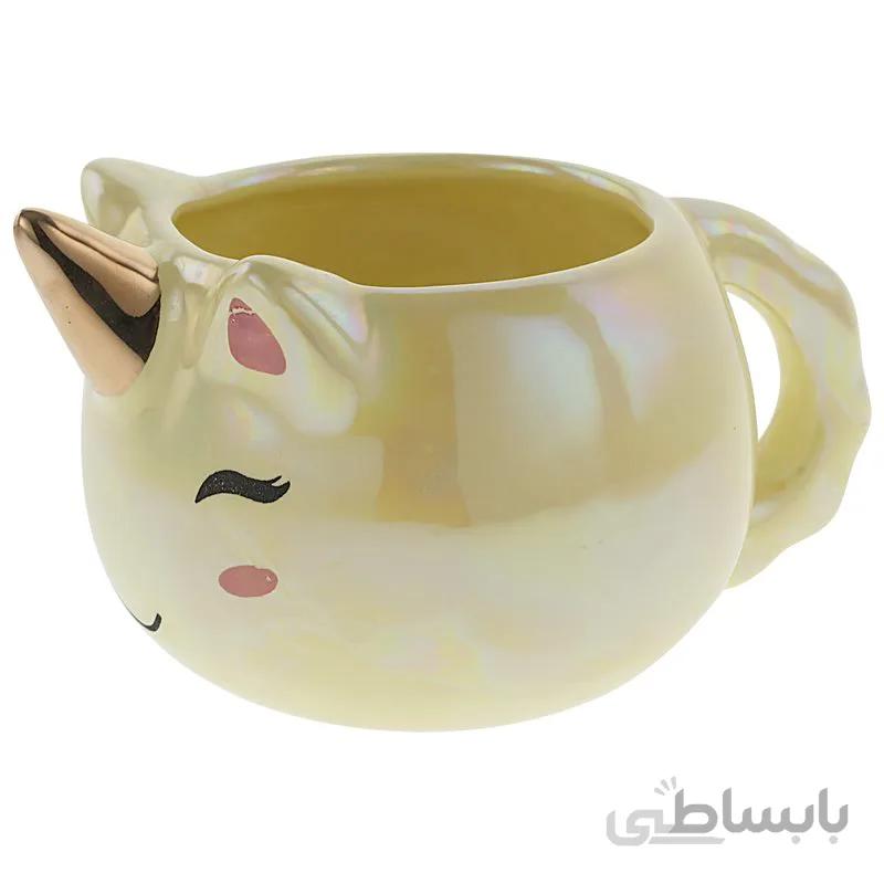 ماگ مدل یونیکورن زرد