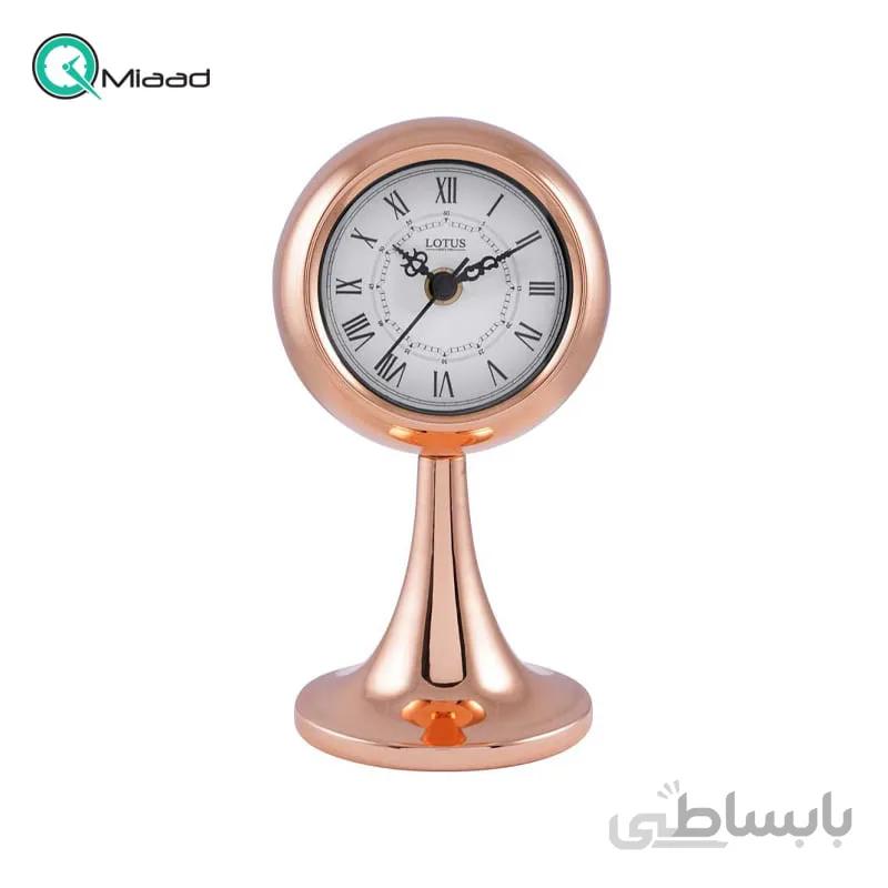 ساعت رومیزی فلزی لوتوس مدل 805 رزگلد
