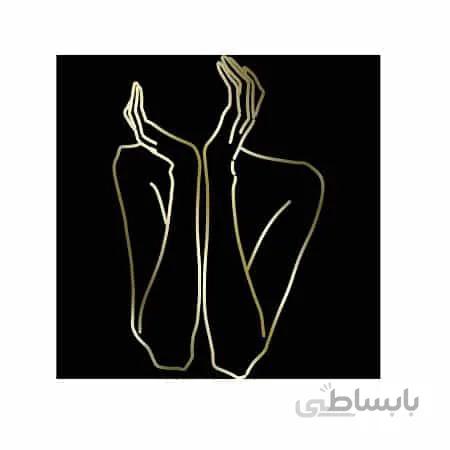 تابلو نقاشی رنگ روغن لاین ارت دختر متفکر