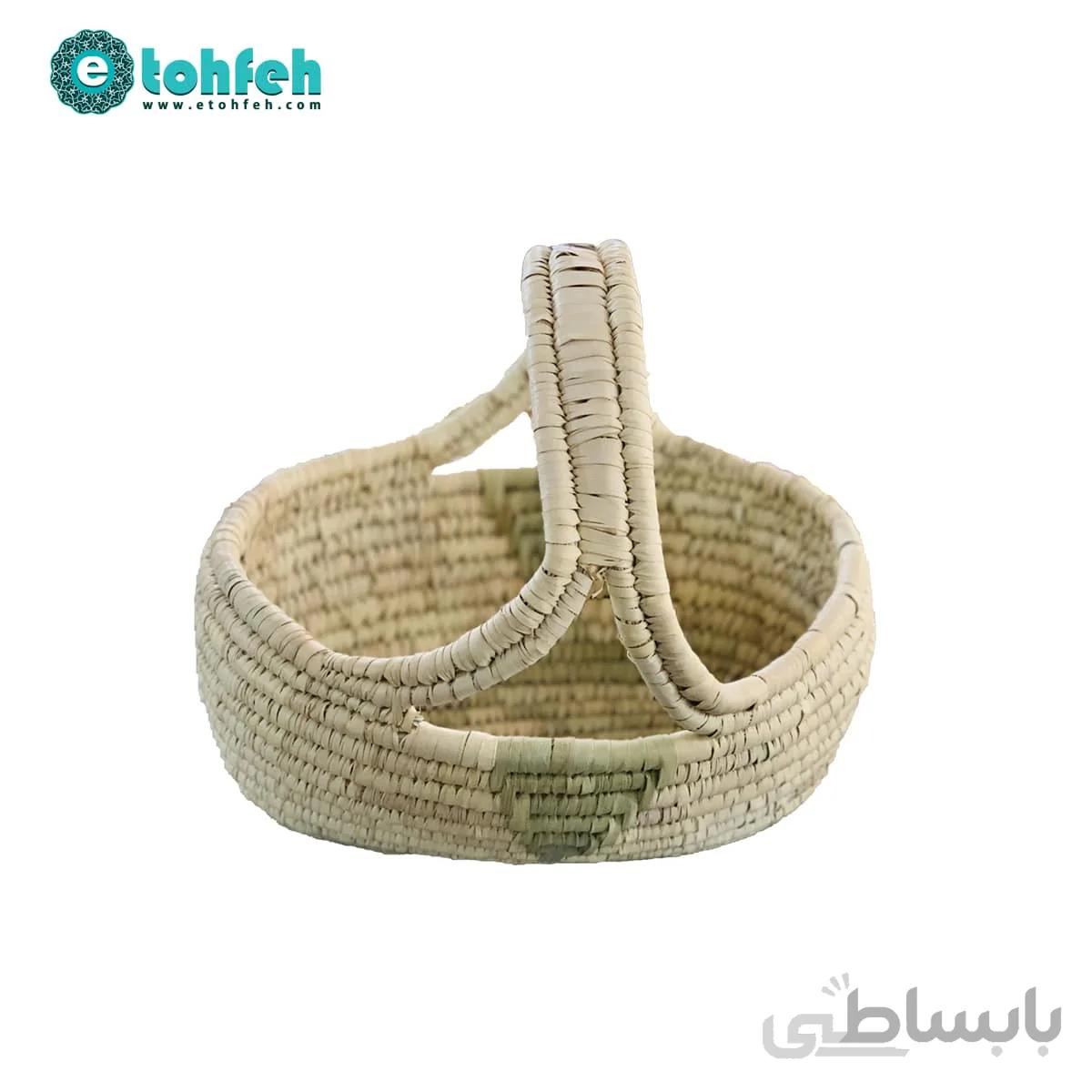 سبد حصیری دسته دار