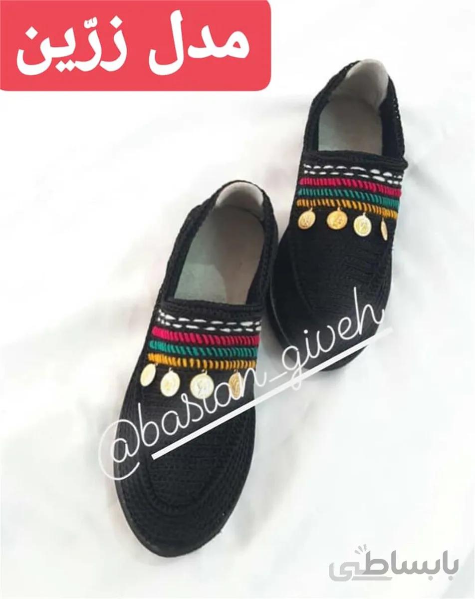 گیوه زیره ابری با تزیین سوزندوزی ا giveh with embroidery decoration کد 753191