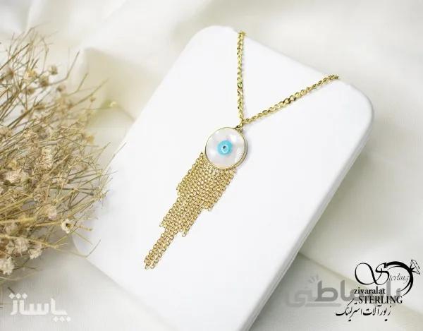 گردنبند زنانه چشم نظر ریشه دار کد 657339