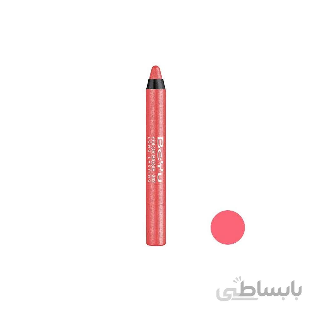 رژ لب مدادی دو کاره بی یو ۲۴۲ ا beyu color biggie for lip and more lipstick 242