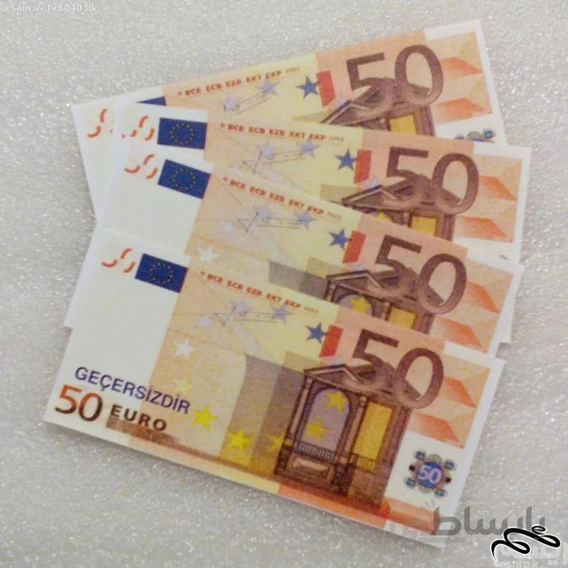 ۴ برگ طرح اسکناس ۵۰ یورو . فانتزی . (۱۱-۵) (۱۱۳)