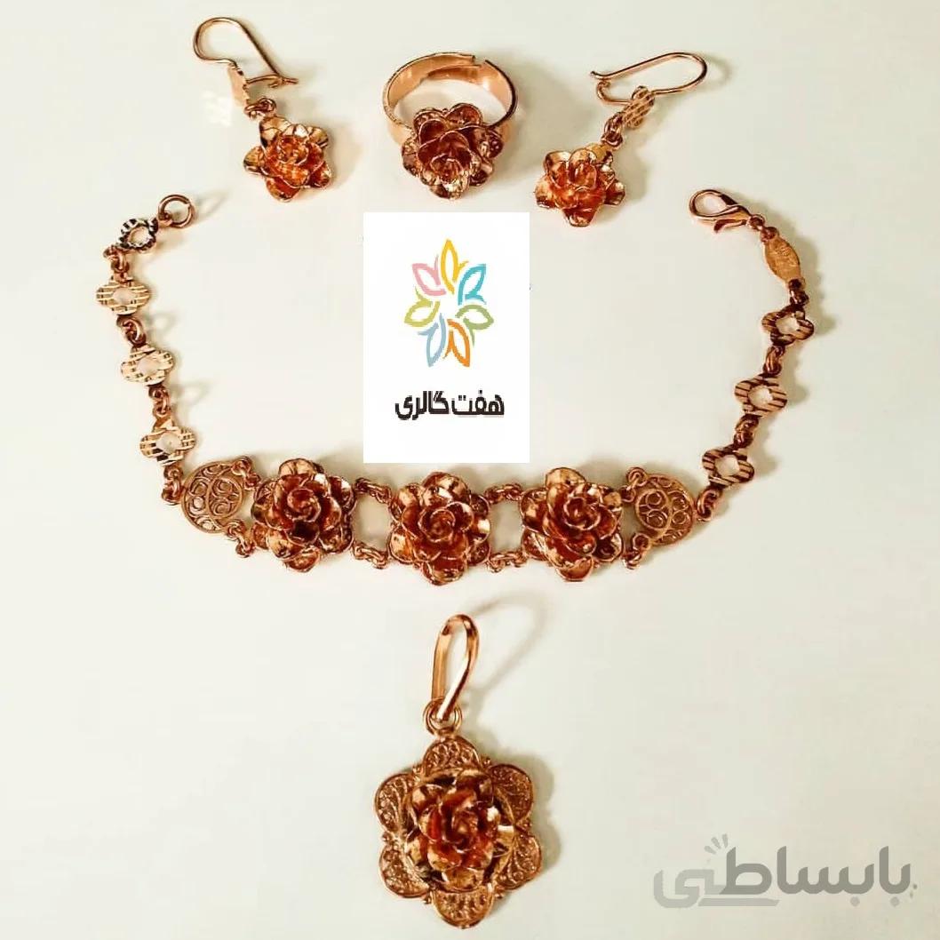 زیورالات ست کامل گل رز مسی کد ۱۰۱۴۰۴