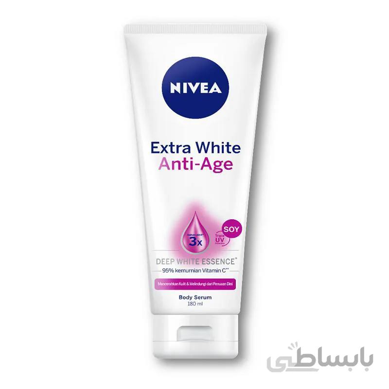 سرم بدن ضد پیری نیوا Nivea Extra White Anti Age Body Serum 180ml