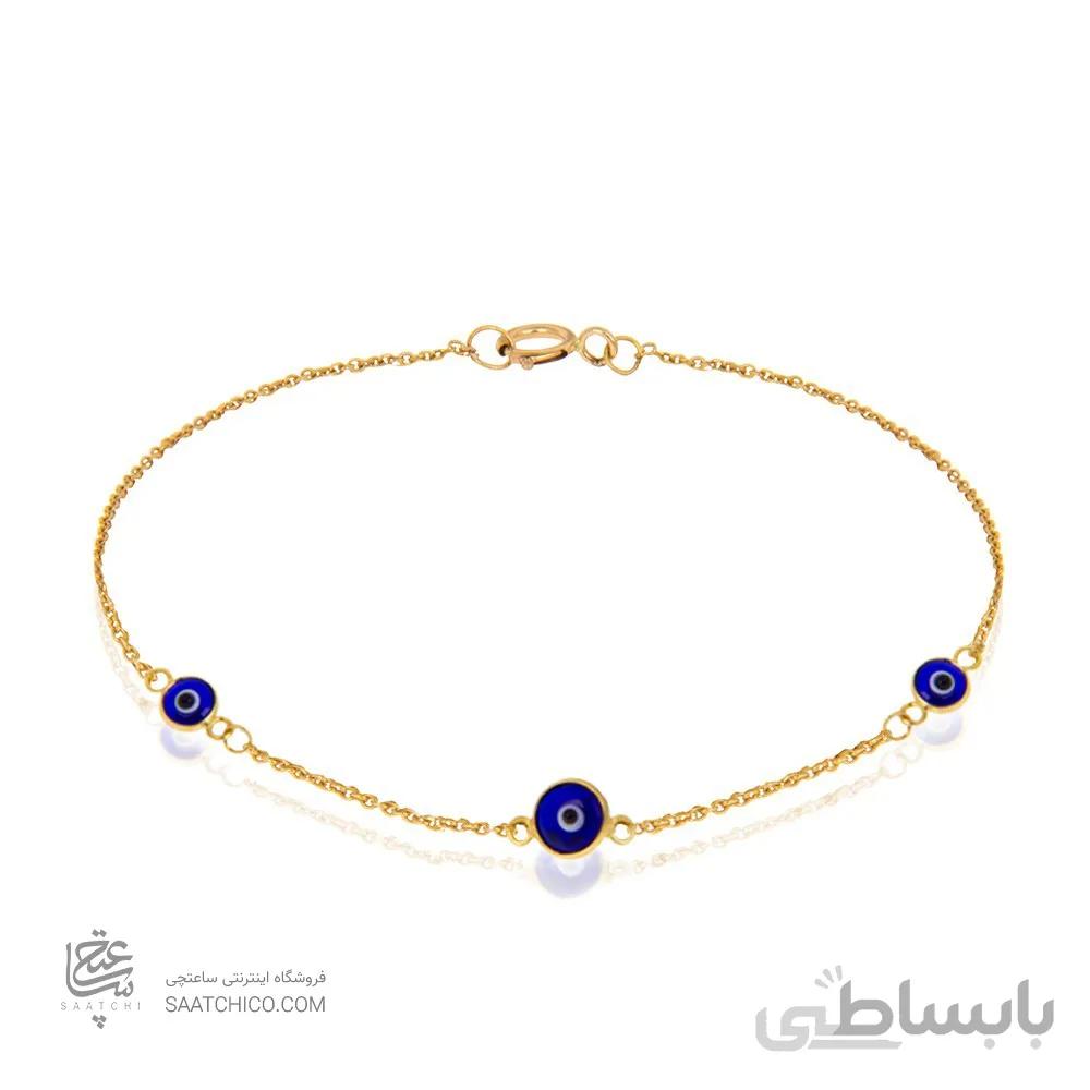 دستبند طلا زنانه طرح چشم نظر کد CB357