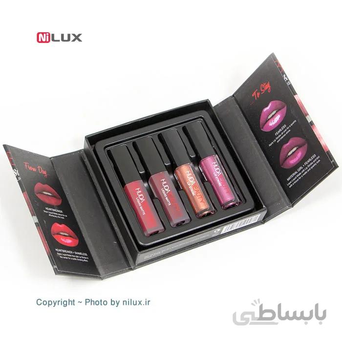 رژ لب مات و شاین هدی بیوتی مدل Matte & Strobe پکیج 4 عددی